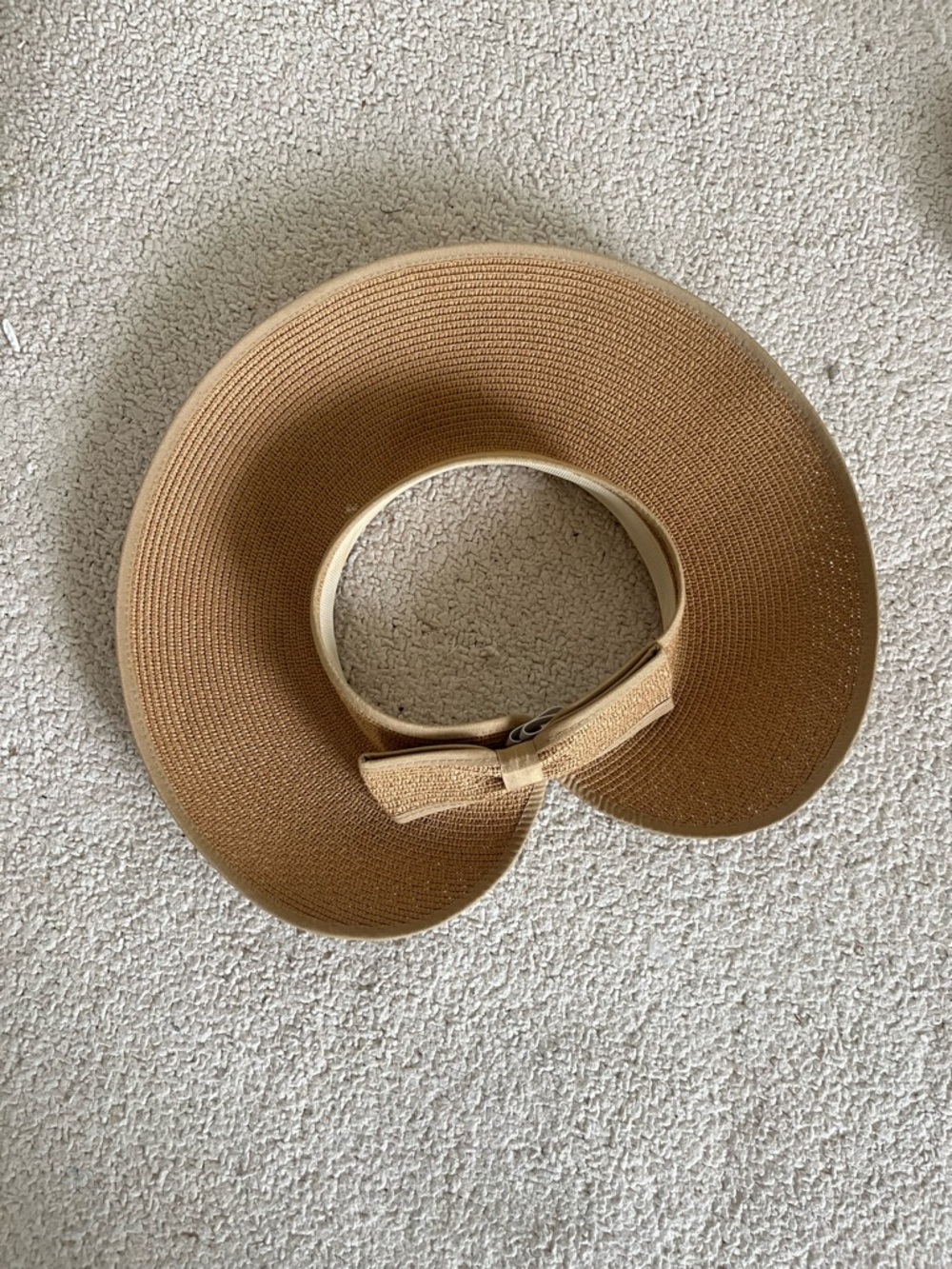 Women’s Open-Top Sun Visor in Tan summer Straw